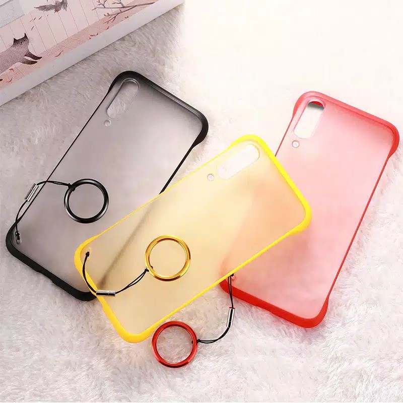 Samsung Galaxy J7 PRIME  Hard Case Frameless Transparent Matte Fingger Ring Casing