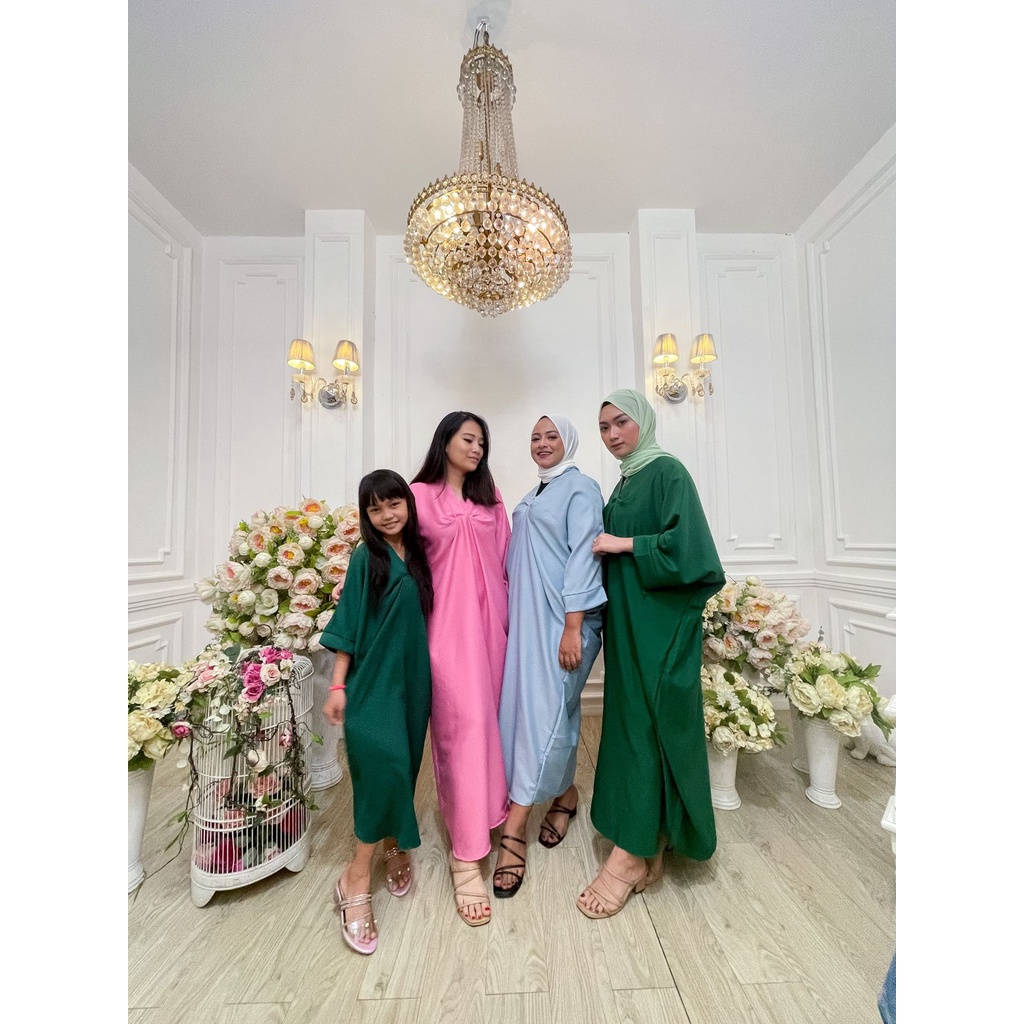 9624 / 7286# Kaftan Moscrepe Fashion//Kaftan Polos// Fashion  Muslim Kaftan Moscrape Wanita