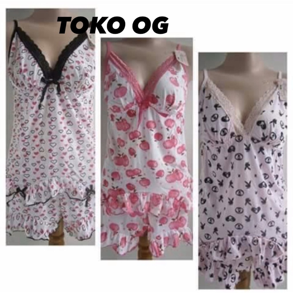 BAJU TIDUR SEKSI SETELAN LINGERIE BAJU TIDUR WANITA 2 PCS