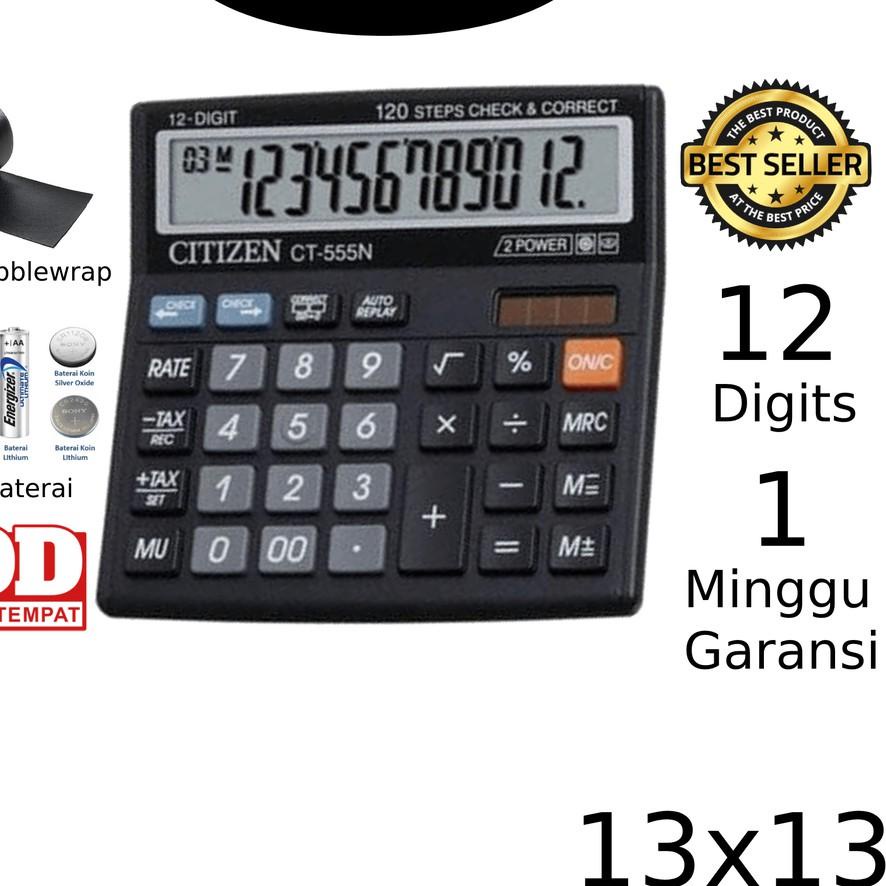 

Terbaru - Kalkulator Citizen 555N - Calculator Citizen 12 Digit - Kalkulator Dagang Warung GROSIR !