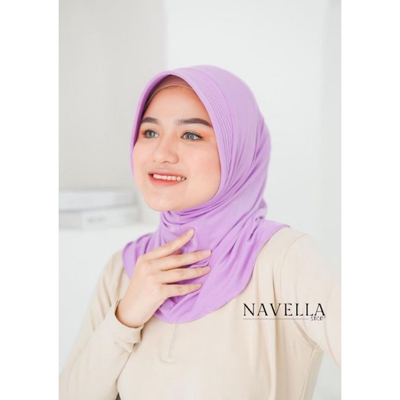 Hijab Bergo Bahan Jersey Adem Premium Murah Warna Lilac