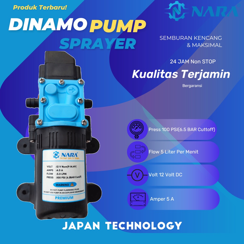 Pumpa Elektrik Sprayer Nara 5lpm 100Psi