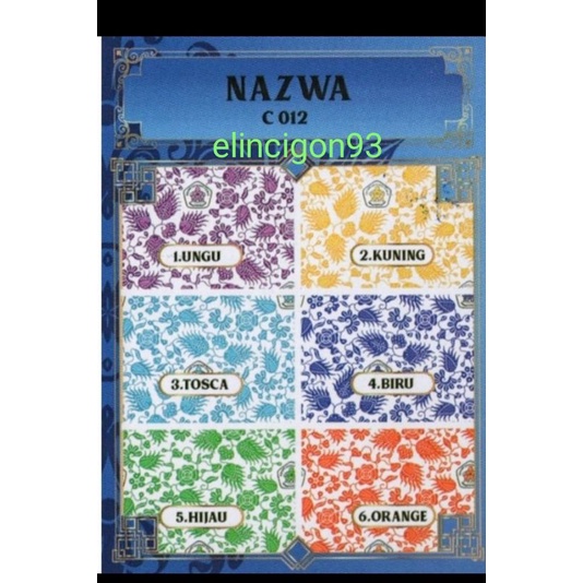 KAIN BATIK SEKOLAH MOTIF NAZWA/SERAGAM BATIK