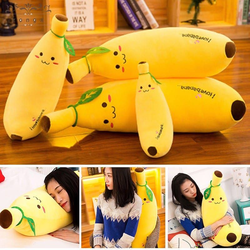 Bantal Guling Pisang, Bantal Boneka Mr Banana Lucu Bahan Lembut Halus, Bantal Pisang SNI