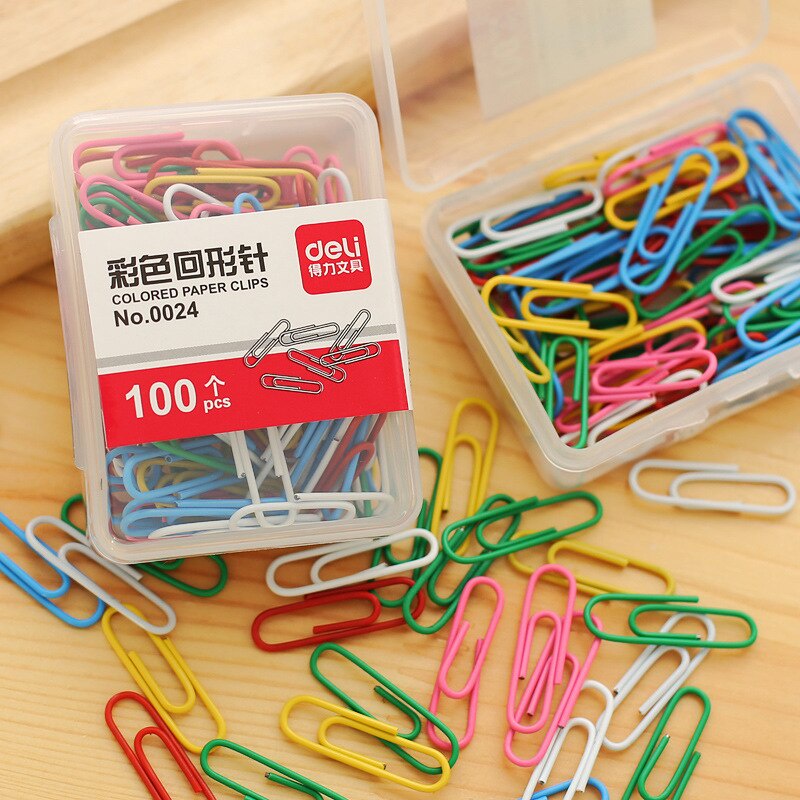 

PAPER CLIP DELI 0024 WARNA dan 0025 SILVER | 29mm | KLIP KERTAS | ISI 100 PCS