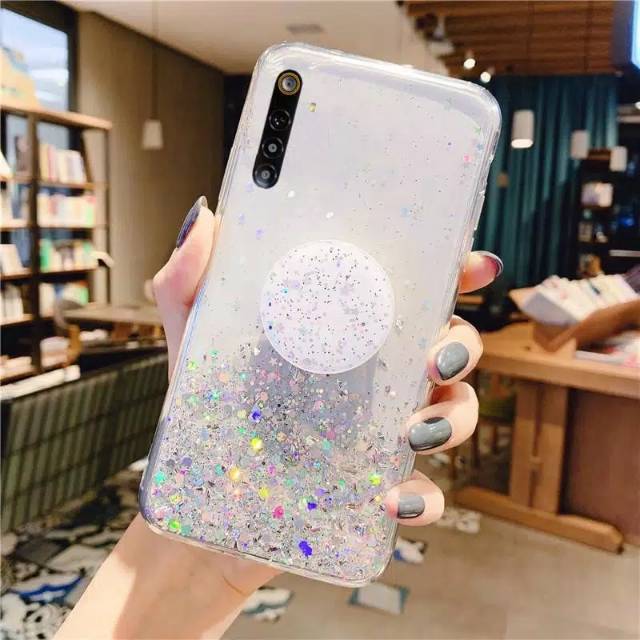 0299 VVV case SAMSUNG A6 A7 2018 a750 A9 2018 Soft case silikon glitter blink bling motek pop socket