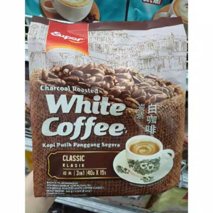 

Produk Unggulan Super White Coffee Classic 15Sachet / Charcoal Roasted Coffee Terlaris