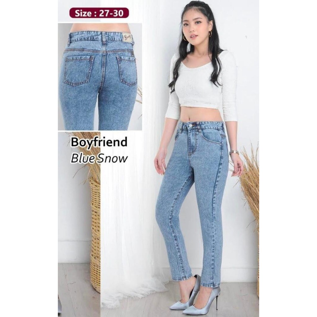 Celana Panjang Jeans Wanita Boysfriend 27-30 Bisa Bayar Ditempat(COD)