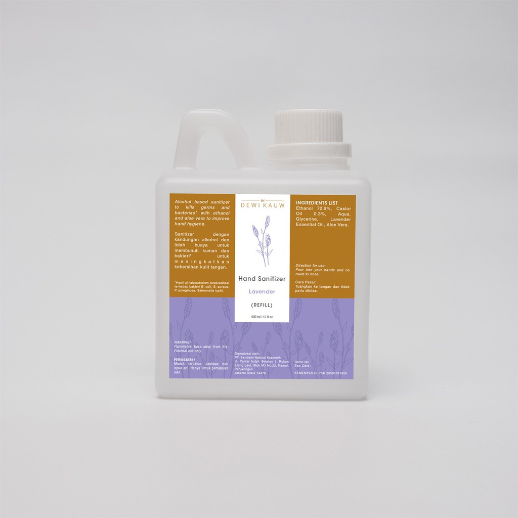 

Lavender Hand Sanitizer by Dewi Kauw (REFILL) 500ml