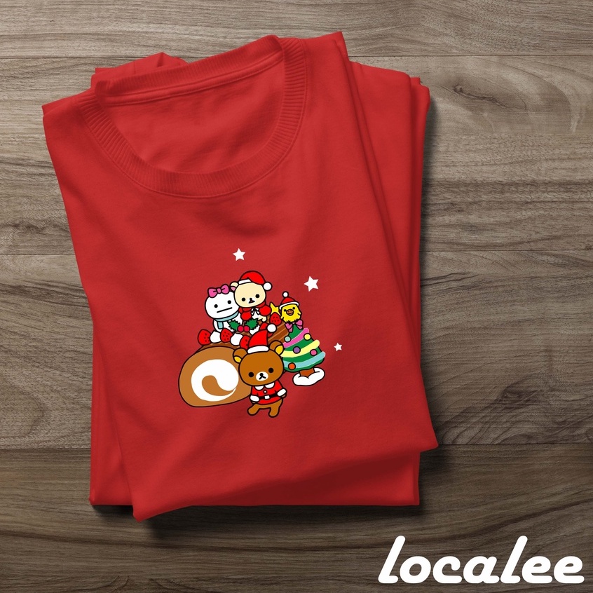 RILAKKUMA CHRISTMAS CAKE TSHIRT/ KAOS RILAKKUMA CHRISTMAS/ KAOS NATAL RILAKKUMA/ RILAKKUMA CHRISTMAS