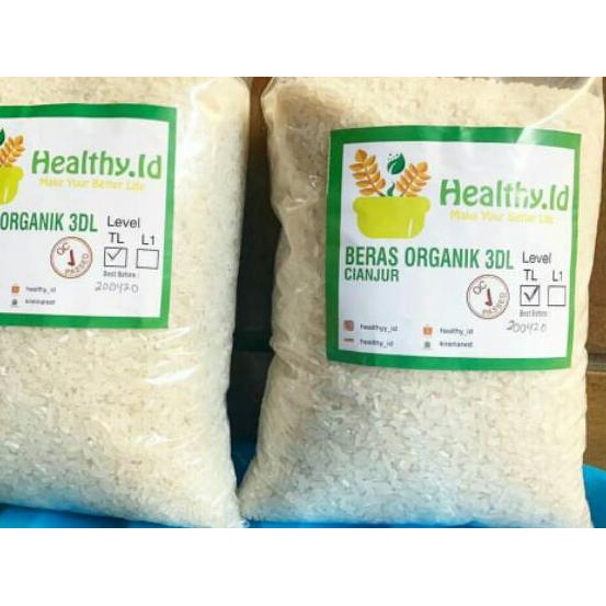 

TERLARIS Beras Organik Pandan Wangi 3DL Cianjur 5KG - Beras Sehat - MPASI !!