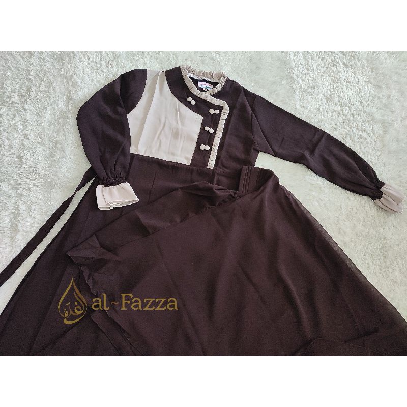 Setelan safar Banat jilbab purdah 2 layer