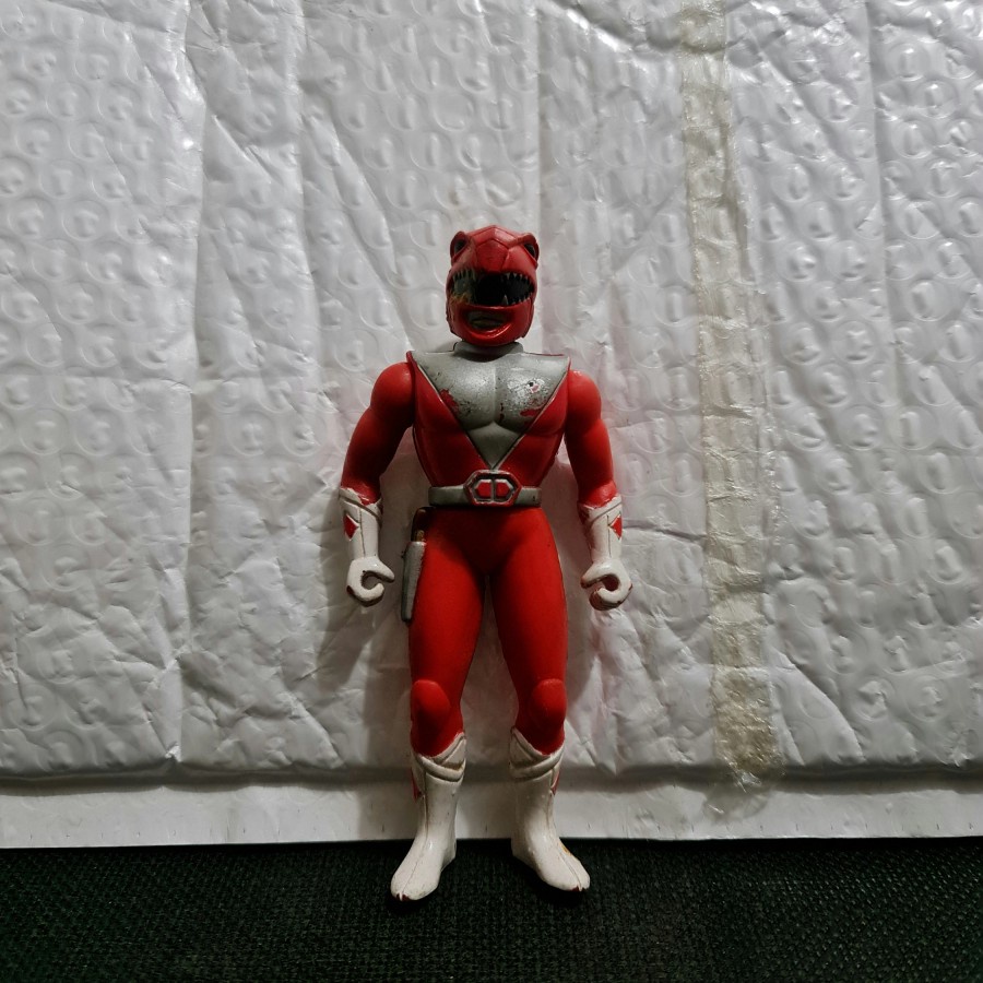 Action Figure Power Rangers Dinosaur Megazord Mainan Anak Merah Jadul