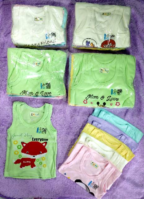 Singlet one baby per 6 pcs  Motif Uk S ~ XL