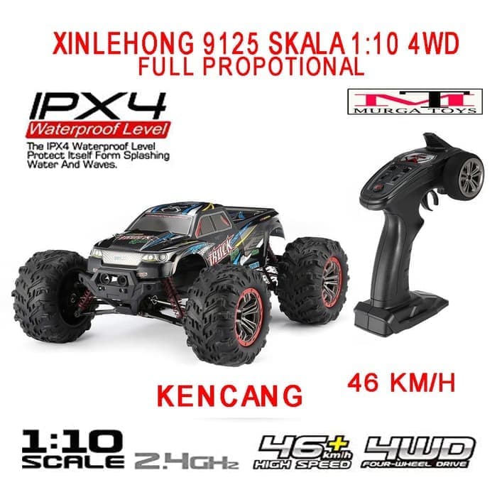 RC CAR RC MOBIL XINLEHONG 9125 4WD 46KM/H FULL PROPO VS WL TOYS 1/10