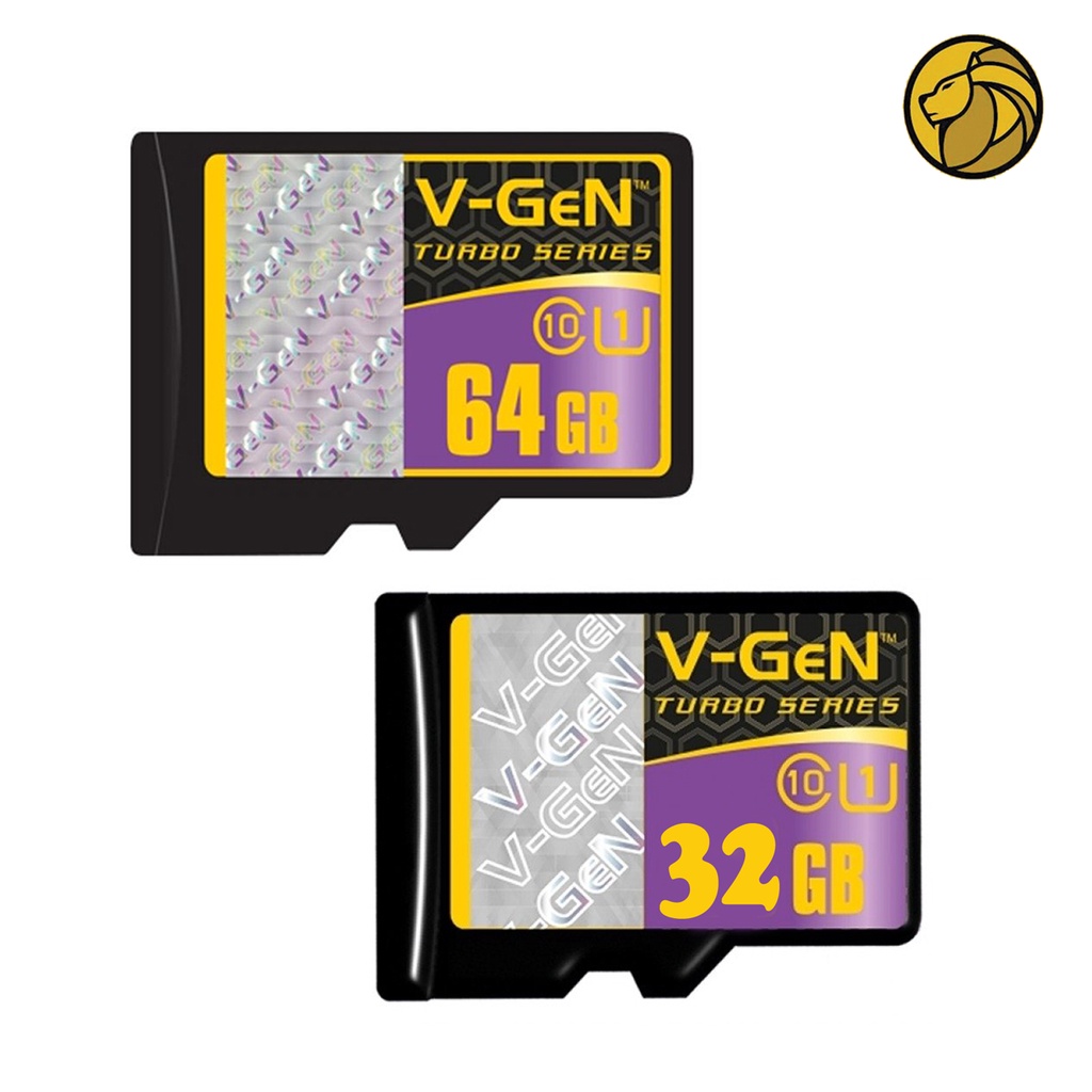 Memory Micro SD V-Gen 128 GB - 64 GB - 32 GB - 16 GB - 8 GB Turbo Series Vgen / Class 10