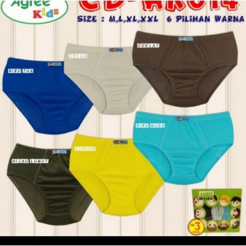 Sempak Anak laki laki Agree Kids AK 014 (3pcs)