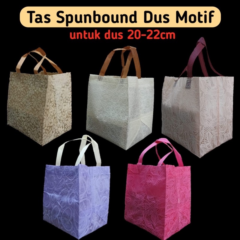 TAS KAIN SPUNBOND TEXTURE TEKSTUR EMBOS UNTUK DUS UKURAN 20X20 22X22 SPUNBOUND TAS HANTARAN TAS BERKAT AQIQAH TAS SOUVENIR GOODIE BAG EMBOS TEKSTUR WARNA