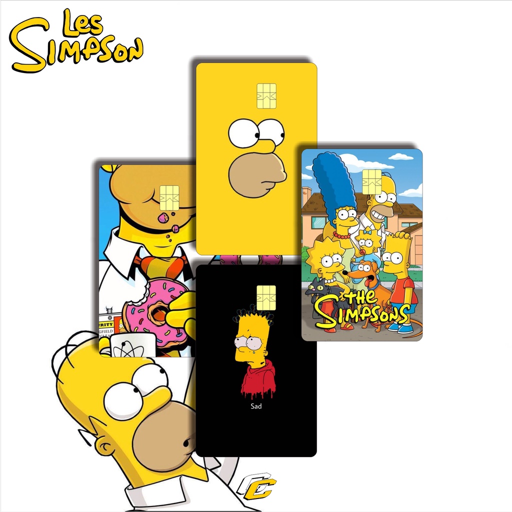 

STICKER PELINDUNG KARTU SKIN CARD ATM SIM KTP E-MONEY STIKER MOTIF SIMPSON LEM KUAT ANTI GORES