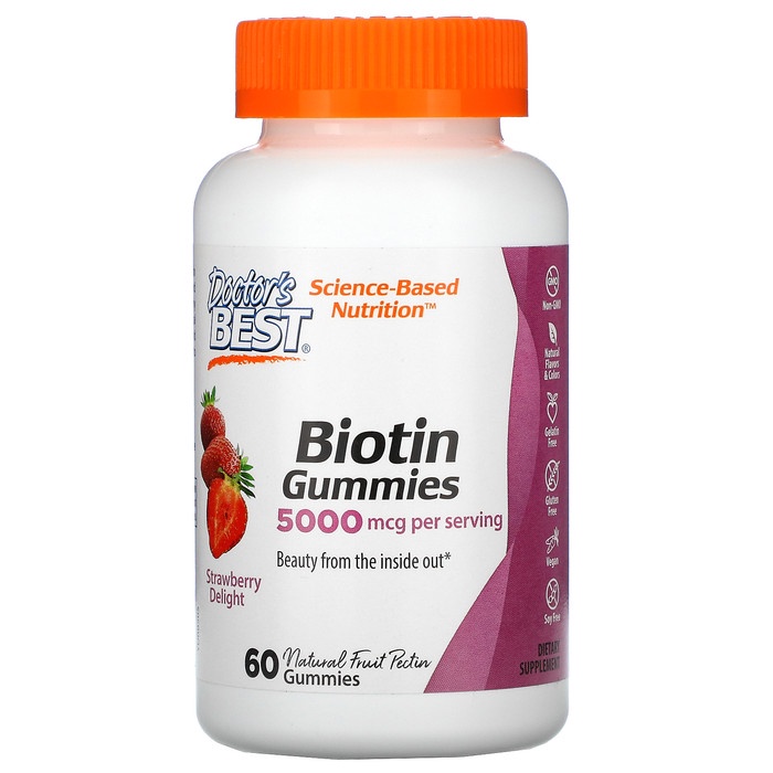 Doctor's Best Biotin Gummies 5000 mcg 60 Gummies