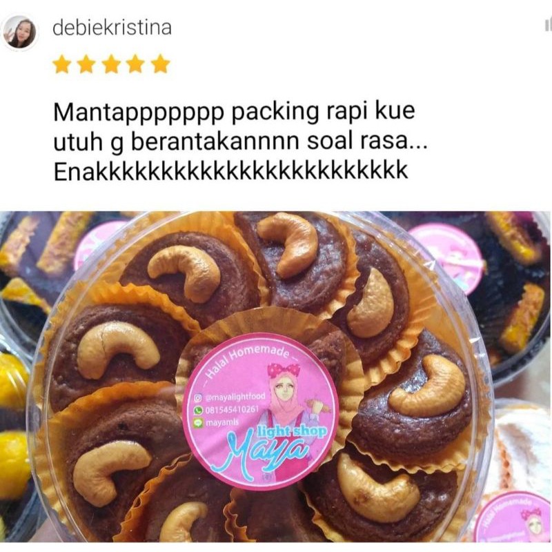 Kue kacang cokelat kue mete almond mede kuker kue kering kacang tanah peanut almond cookies coklat halal kue lebaran hampers parcel kuker