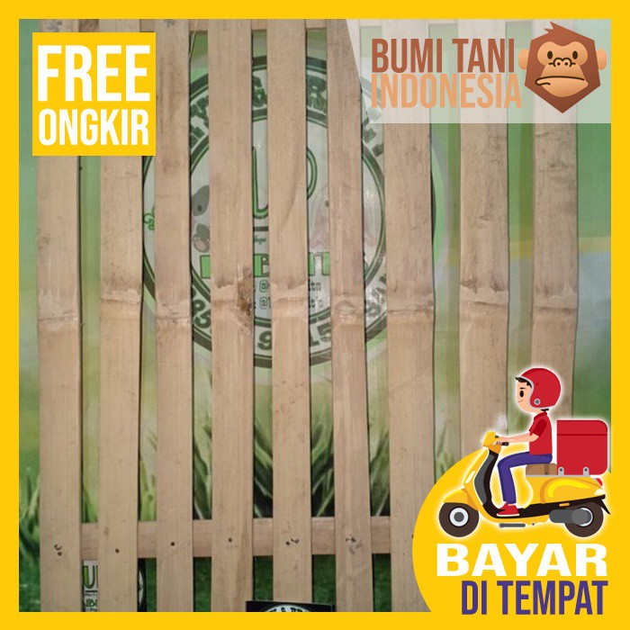 Footrest Alas Kandang Kelinci dari Bambu