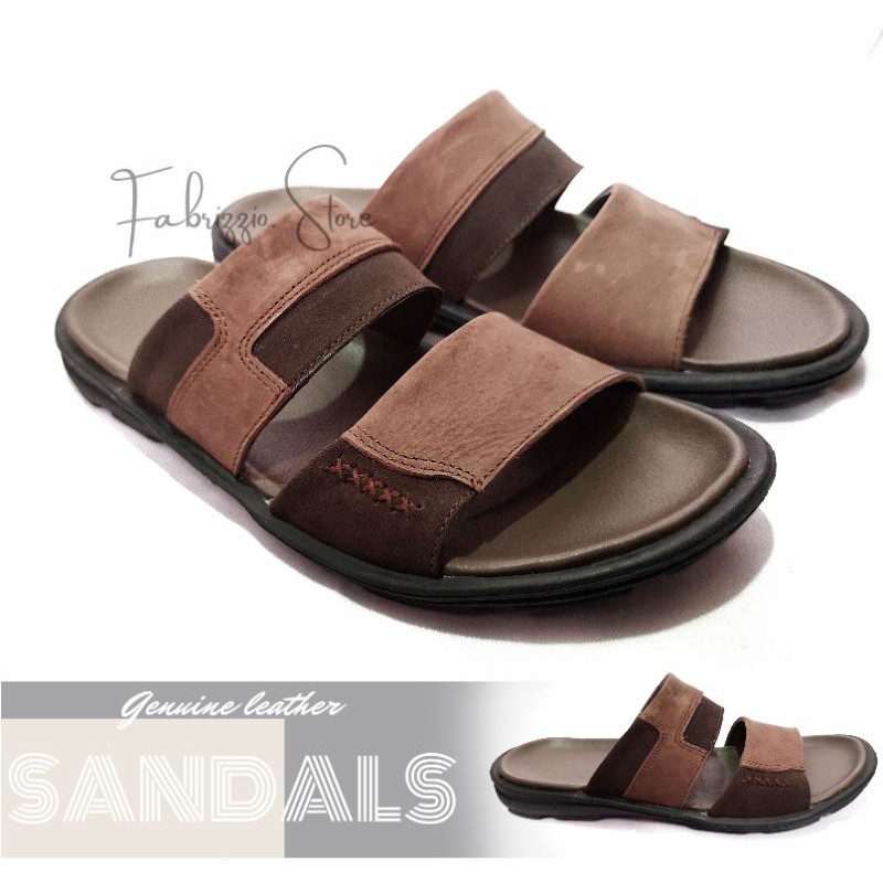 sandal pria kulit asli