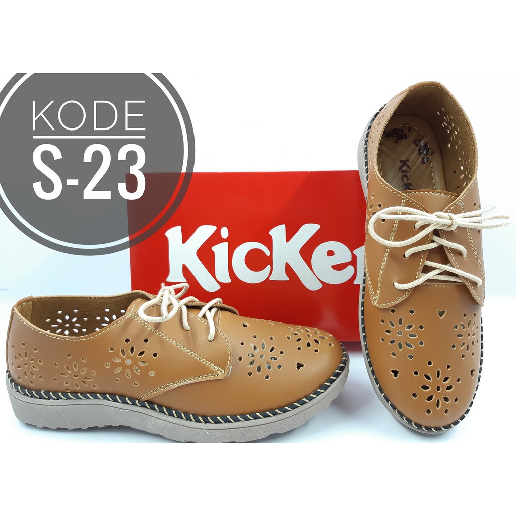  Sepatu  Sandal  Kickers  Wanita  Kode S 23 Tan Shopee Indonesia