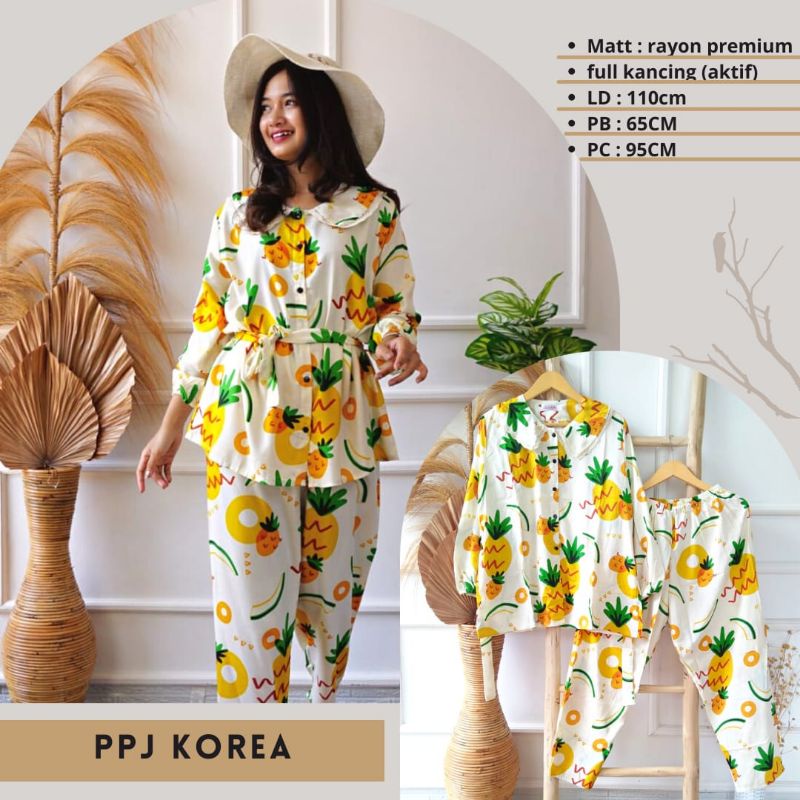 Baju Tidur Lengan Panjang Celana Panjang Full Kancing/Babydoll Full Kancing Cplp/Baju Menyusui