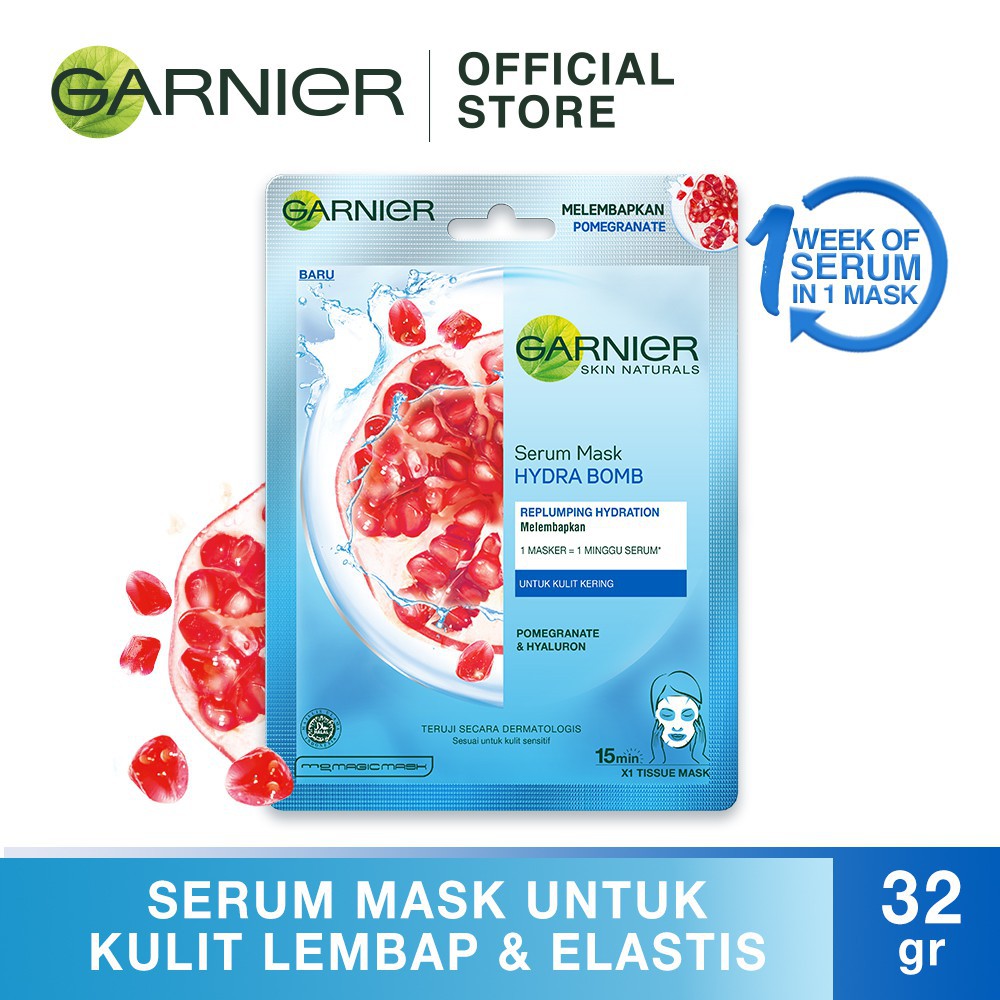 Garnier Serum Tissue Mask Hydra Bomb Pomegranate