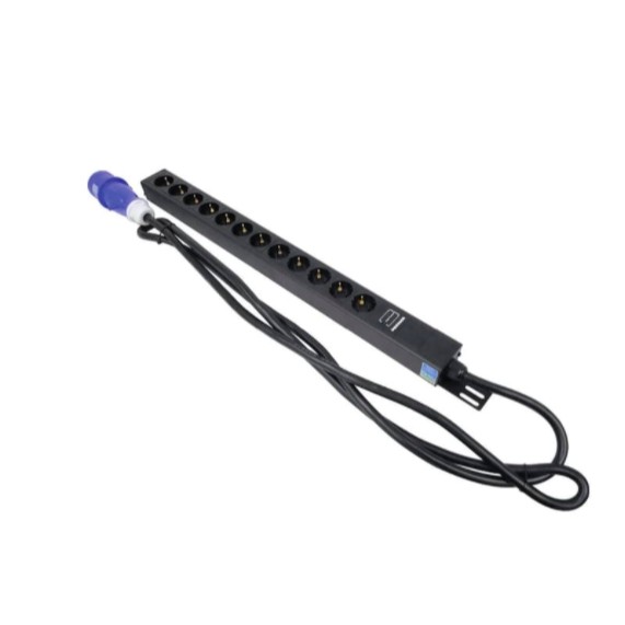 PDU12G-32L - PDU 12 Outlet with head plug 3pin 2P+E 32A - INDORACK