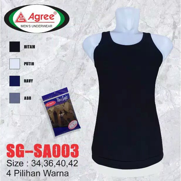 Singlet Pria Katun Kaos Dalam Agree SA 003 Katun | Singlet Cowok Dewasa |jjc