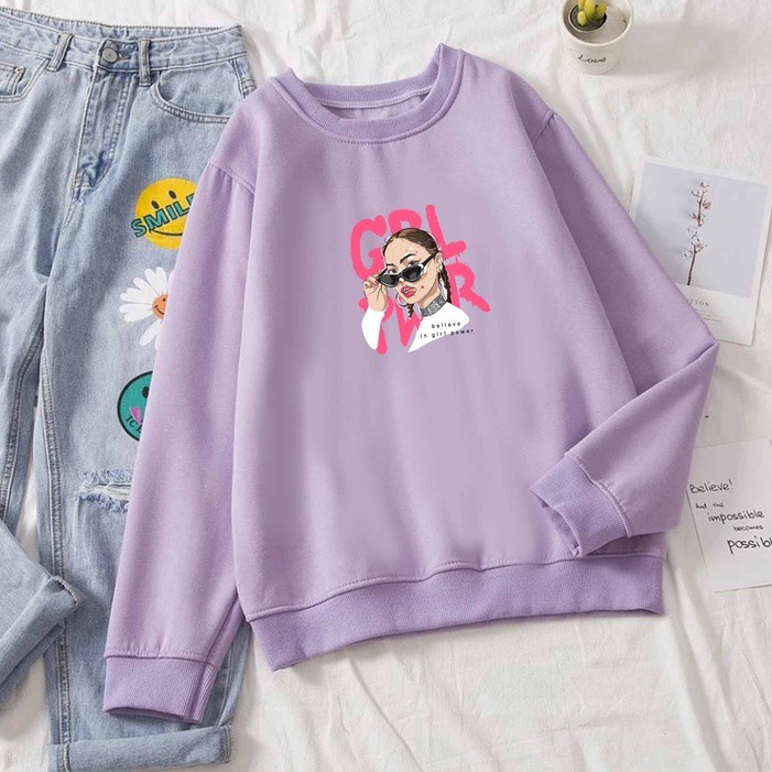 Sweater Cool Girl Wanita Oversize M - XXL Best Seller