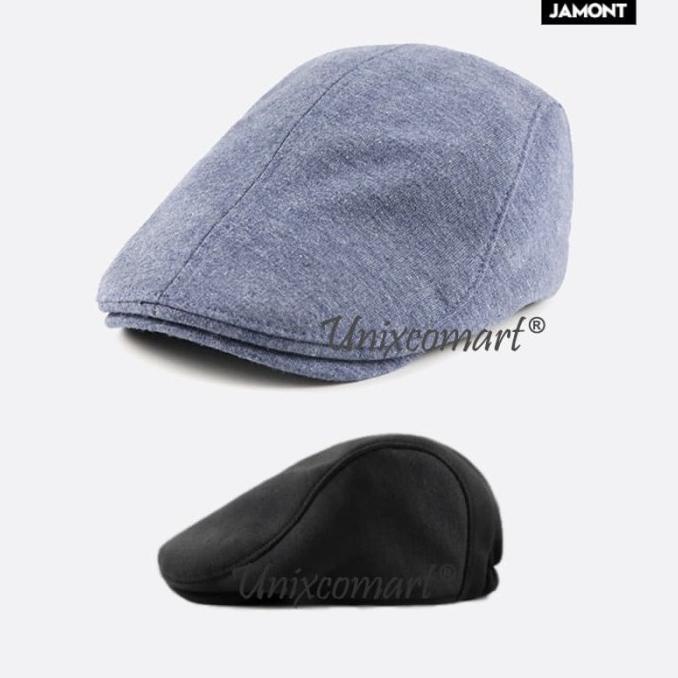 Jamont Plain Topi Newsboy Flat Cap Pet Hat Pelukis Patino Sutradara