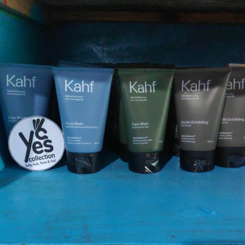 Kahf Face Wash Scrub 100 ml Sabun Cuci Muka Men Cowok Laki Pria Skin Energizing and Brightening Oil Acne Care Gentle Comedo Komedo Charcoal Kaft Kaf Pembersih Wajah Kulit jerawat Berjerawat Normal