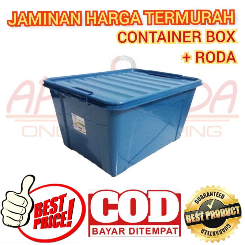 Kotak Penyimpanan Besar Roda 50 LITER / Kontainer Box Plastik /