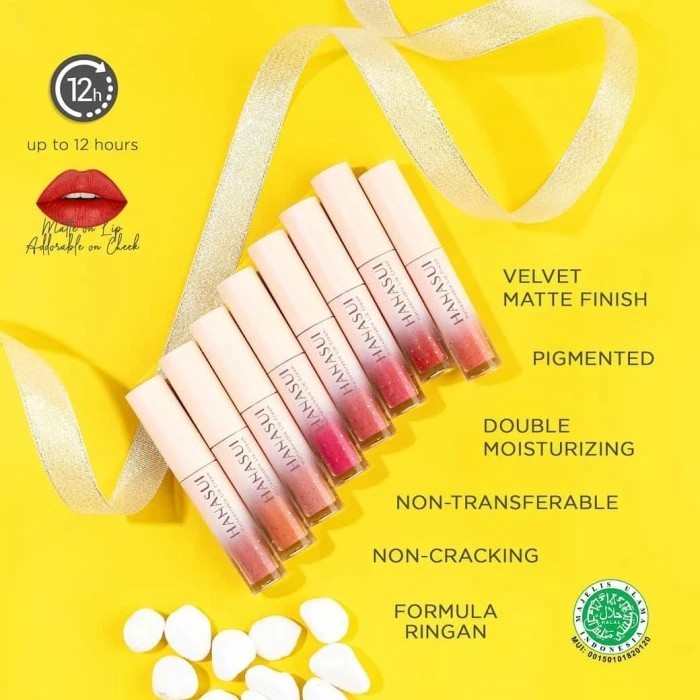 HANASUI MATTEDORABLE LIP CREAM - Lengkap Dengan Varian Baru Beraroma Minuman Boba Dan Beraroma Matcha ❤ jselectiv ❤ Lip Cream HANASUI ORI✔️BPOM✔️COD✔️