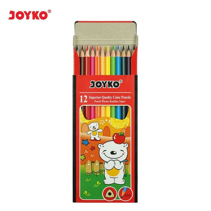 

Pensil Warna / Color Pencil JOYKO CP-TR12PB / Triangular Grip / 1 Set 12 Warna