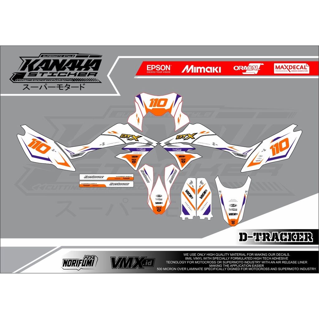 DECAL D'TRACKER / STICKER DECAL D'TRACKER   / DECAL D'TRACKER   FREE CUSTOM NAMA DAN NOMOR-0005