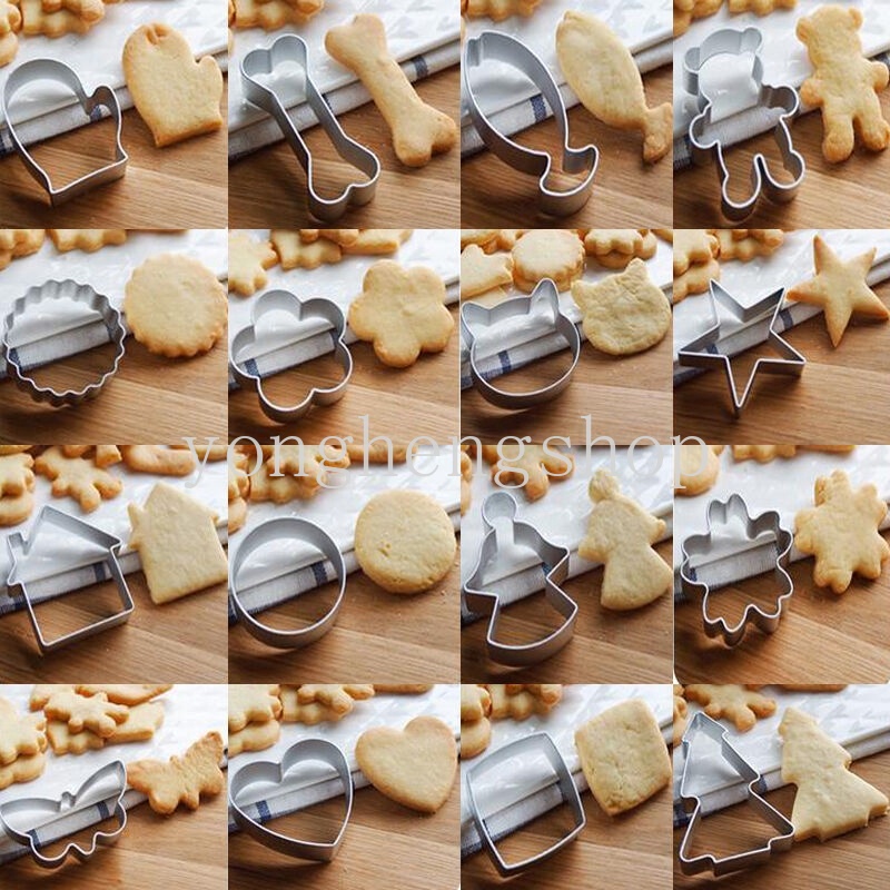 Cetakan Pemotong Kue / Biskuit / Cookies Bahan Metal Aluminum Aneka Bentuk Untuk Dapur