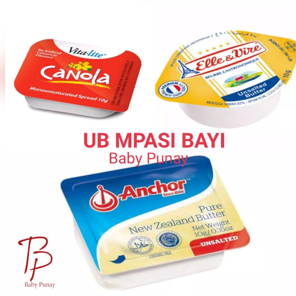 UNSALTED BUTTER MPASI BAYI ELLE&amp;VIRE / ANCHOR / VITALITE MARGARIN CUP ECER 1PCS