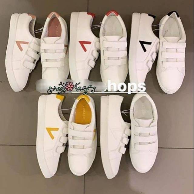 Sale VINCCI ORIGINAL VI20235540 BLACK YELLOW WHITE NEW ARRIVAL SEPATU PUTIH CASUAL KERJA PESTA HITAM