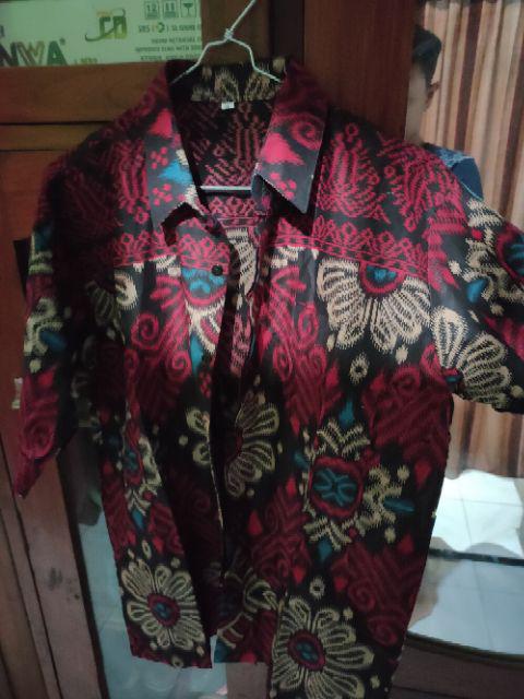 Diskon Bswart Batik Hrb026 Kenongo Hem Pendek Anjani Biru Pekalongan M L Xl Batik Pria Murah Modern