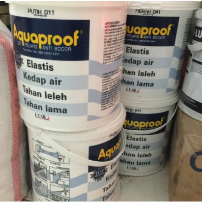 Aquaproof / waterproofing / cat anti bocor 4kg/pilih tipe warna - Putih