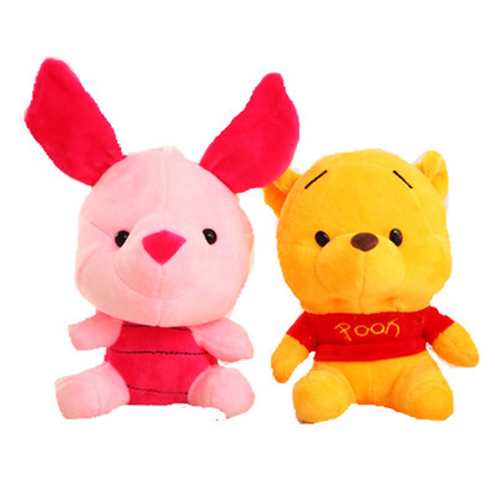 Needway  Birthday Gift Plush Dolls Cute Stuffed Toys Winnie the Pooh Bear Stuffed Animals Ddonker Pendant 12-18cm Keychain Pig Tigger