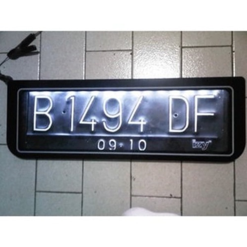 Plat Nomor Mobil LAMPU LED - Plat Mobil Premium - Plat Mobil Acrylic Lampu - Dudukan Plat Nomor Acry