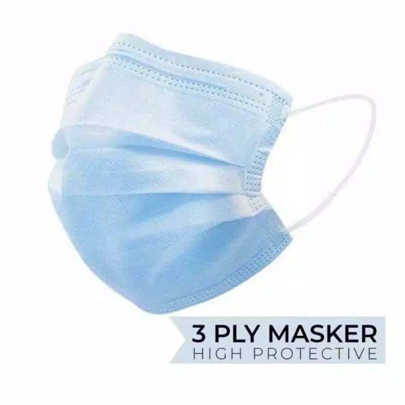 MASKER HIJAB HEADLOOP 3PLY &amp; EARLOOP 3PLY ISI 50/BOX