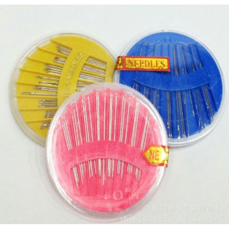 Vinztstore  - Jarum jahit tangan needle compact Jarum manual assorted bulat piring murah