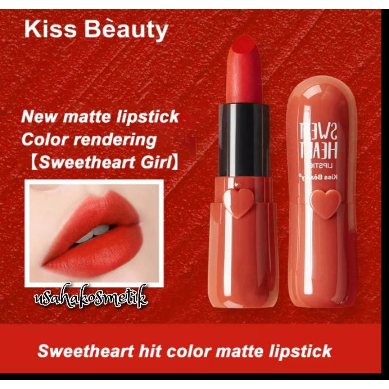 PROMO ECER LIPSTIK MATTE VELVET KISS BEAUTY WARNA NUDE NO.35800