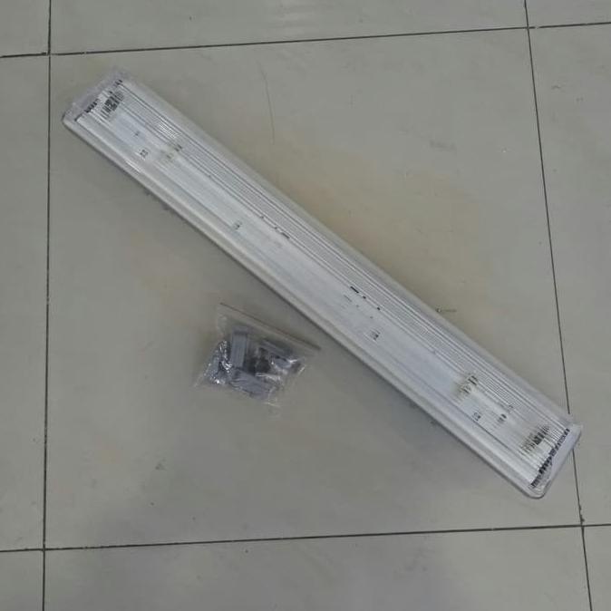 kap lampu tl waterproof 1x36 / kap neon tl outdoor 1x36 / kap tl 1x36 - Tanpa lampu